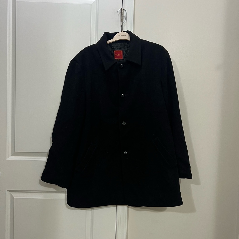Cole Haan Black Overcoat Size XL